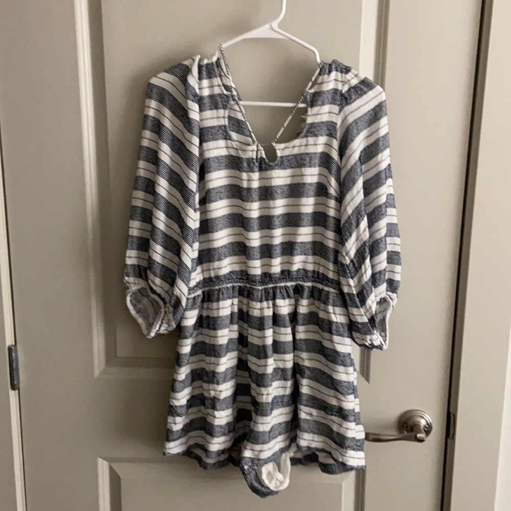Anthropologie Holding Horses Striped Romper